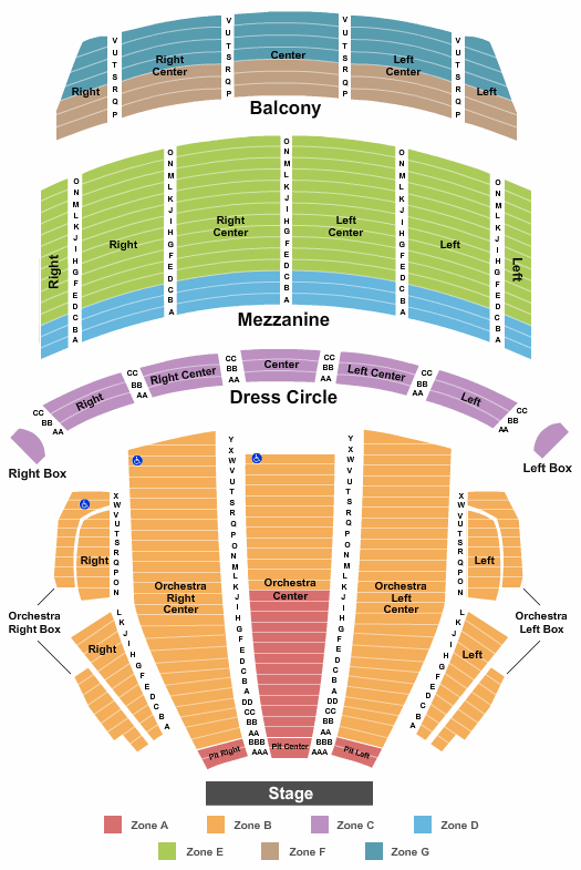 Citizens Bank Opera House Hamilton Seating Chart